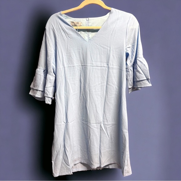 Twirl & Stun: The Perfect Summer Shift Dress! 🌟👗 NWT, Pale Blue, Size Medium - Picture 3 of 14